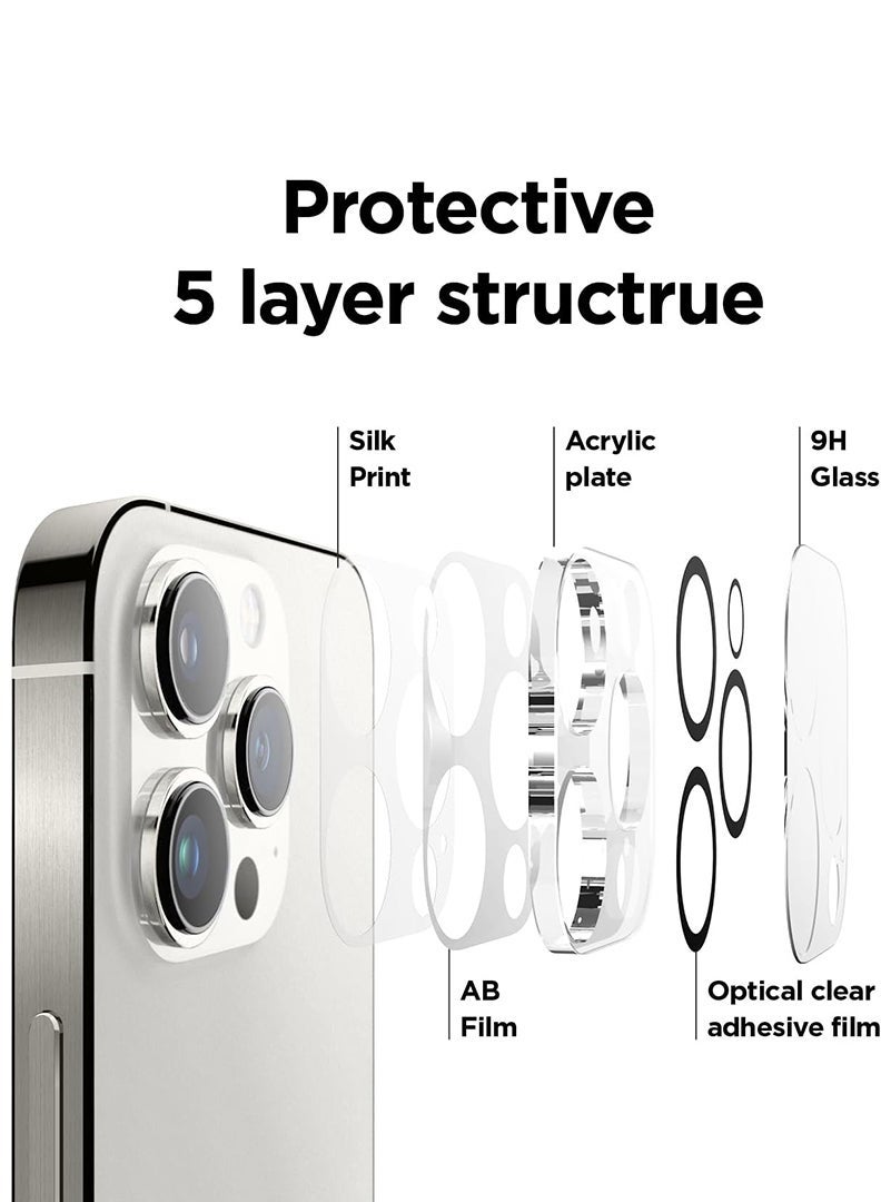 ثيودور واقي عدسة الكاميرا لهاتف iPhone 15 Pro Max/ 15 Pro، قطعتان - [حماية من السقوط] [مناسب للجراب] غطاء شاشة كاميرا من الزجاج المقوى 9H، شفاف - Image 5